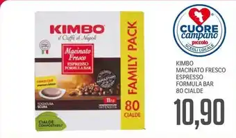 Kimbo macinato fresco espresso formula bar 80 cialde