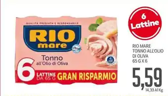 Supermercati Piccolo Rio mare tonno all'olio di oliva offerta