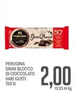 Supermercati Piccolo Perugina gran blocco di cioccolato offerta
