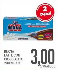 Supermercati Piccolo Berna latte con cioccolato offerta