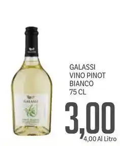 Supermercati Piccolo Galassi vino pinot bianco offerta