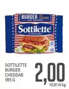 Supermercati Piccolo Sottilette burger cheddar offerta