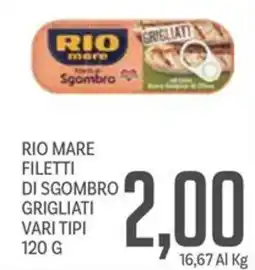 Supermercati Piccolo Rio mare filetti di sgombro grigliati offerta