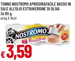 A&O Tonno nostromo apriegirafacile basso in sale all'olio extravergine di oliva offerta