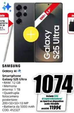 MediaWorld SAMSUNG Smartphone Galaxy S25 Ultra offerta
