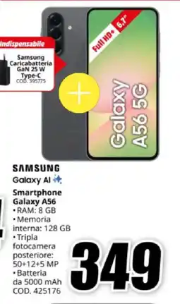 MediaWorld SAMSUNG Smartphone Galaxy A56 offerta
