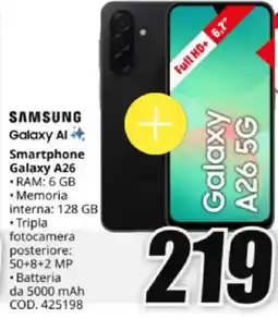 MediaWorld SAMSUNG Smartphone Galaxy A26 offerta