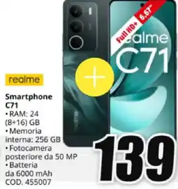 MediaWorld realme Smartphone C71 offerta