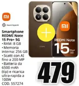 MediaWorld Smartphone REDMI Note 15 Pro+ 5G offerta