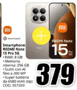 MediaWorld Smartphone REDMI Note 15 Pro 5G offerta