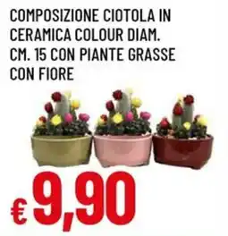 A&O Composizione ciotola in ceramica colour offerta