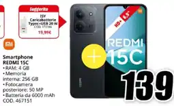 MediaWorld Smartphone REDMI 15C offerta