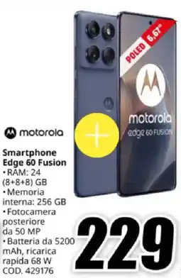 MediaWorld motorola Smartphone Edge 60 Fusion offerta