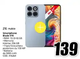 MediaWorld ZTE nubia Smartphone Blade V70 offerta