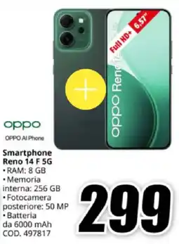 MediaWorld OPPO Smartphone Reno 14 F 5G offerta