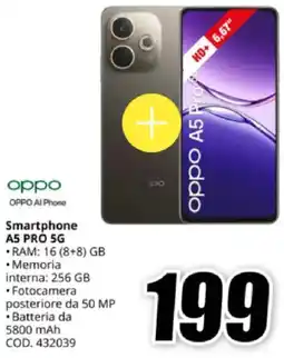 MediaWorld oppo Smartphone A5 PRO 5G offerta