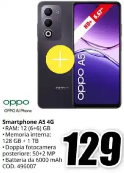 MediaWorld oppo Smartphone A5 4G offerta