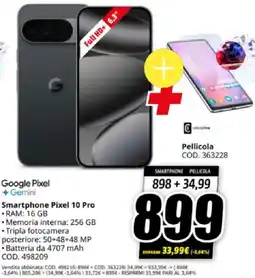 MediaWorld Google Pixel Smartphone Pixel 10 Pro offerta