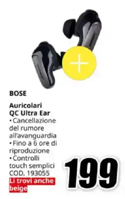 MediaWorld BOSE Auricolari QC Ultra Ear offerta