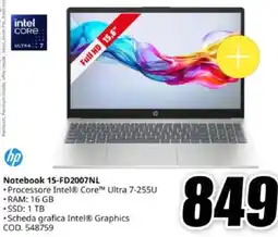 MediaWorld hp Notebook 15-FD2007NL offerta