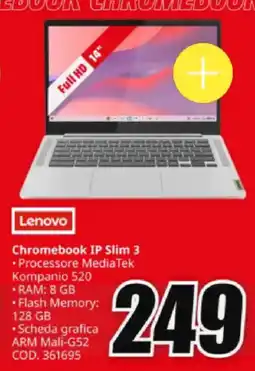 MediaWorld Lenovo Chromebook IP Slim 3 offerta