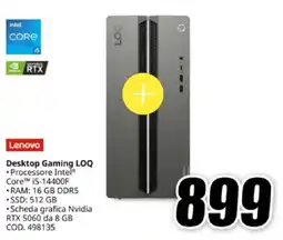 MediaWorld Lenovo Desktop Gaming LOQ offerta