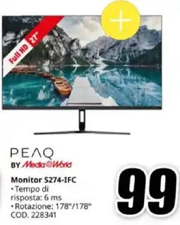 MediaWorld PEAO BY Media World Monitor S274-IFC offerta