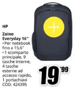 MediaWorld HP Zaino Everyday 16" offerta