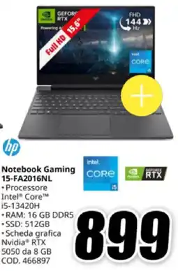 MediaWorld hp Notebook Gaming 15-FA2016NL offerta