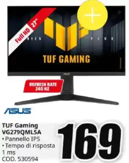 MediaWorld ASUS TUF Gaming VG279QML5A offerta