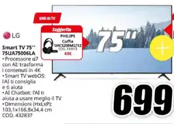 MediaWorld LG Smart TV 75" 75UA75006LA offerta