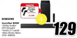 MediaWorld SAMSUNG Soundbar B450F offerta