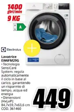 MediaWorld Electrolux Lavatrice EW6FM29G offerta
