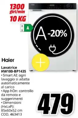 MediaWorld Haier Lavatrice HW100-BP1435 offerta