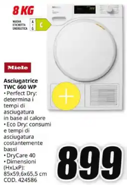 MediaWorld Miele Asciugatrice TWC 660 WP offerta