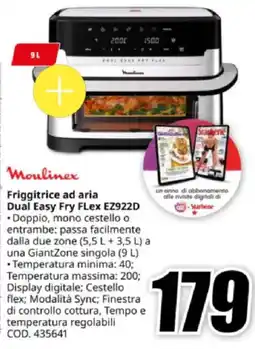 MediaWorld Moulinex Friggitrice ad aria Dual Easy Fry Flex EZ922D offerta