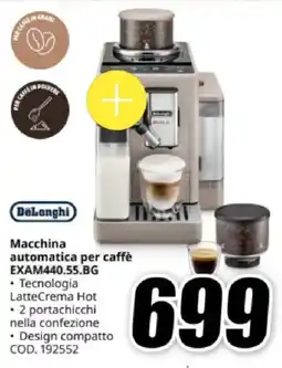 MediaWorld DeLonghi Macchina automatica per caffè EXAM440.55.BG offerta