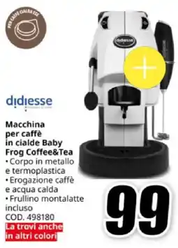 MediaWorld didiesse Macchina per caffè in cialde Baby Frog Coffee&Tea offerta