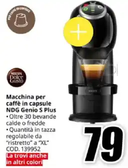 MediaWorld NESCAPE Dolce Gusto Macchina per caffè in capsule NDG Genio S Plus offerta