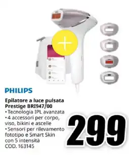 MediaWorld PHILIPS Epilatore a luce pulsata Prestige BRI947/00 offerta