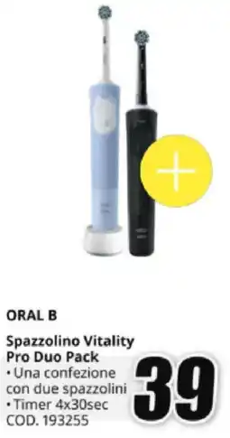 MediaWorld ORAL B Spazzolino Vitality Pro Duo Pack offerta