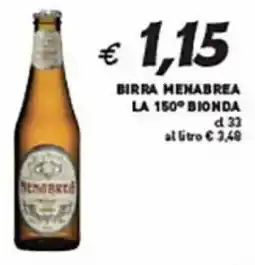 Coal Birra menabrea LA 150° BIONDA offerta