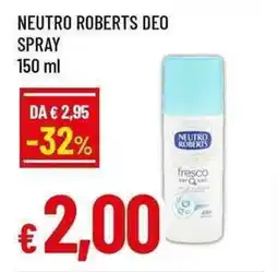 Famila Superstore Neutro roberts deo spray offerta