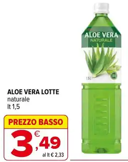 Iperal Aloe vera LOTTE naturale offerta