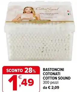 Iperal Bastoncini cotonati COTTON SOUND 300 pezzi offerta