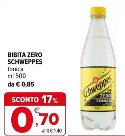 Iperal Bibita zero SCHWEPPES tonica offerta