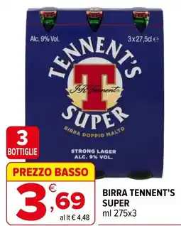 Iperal Birra TENNENT'S super offerta