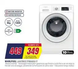 Trony WHIRLPOOL LAVATRICE FFB846SV IT offerta