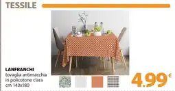 Famila Superstore LANFRANCHI tovaglia antimacchia in policotone clara cm 140x180 offerta