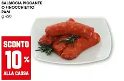 Pam Salsiccia piccante o finocchietto pam offerta